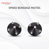 Itspleazure Black Leather Spiked Bondage Pasties